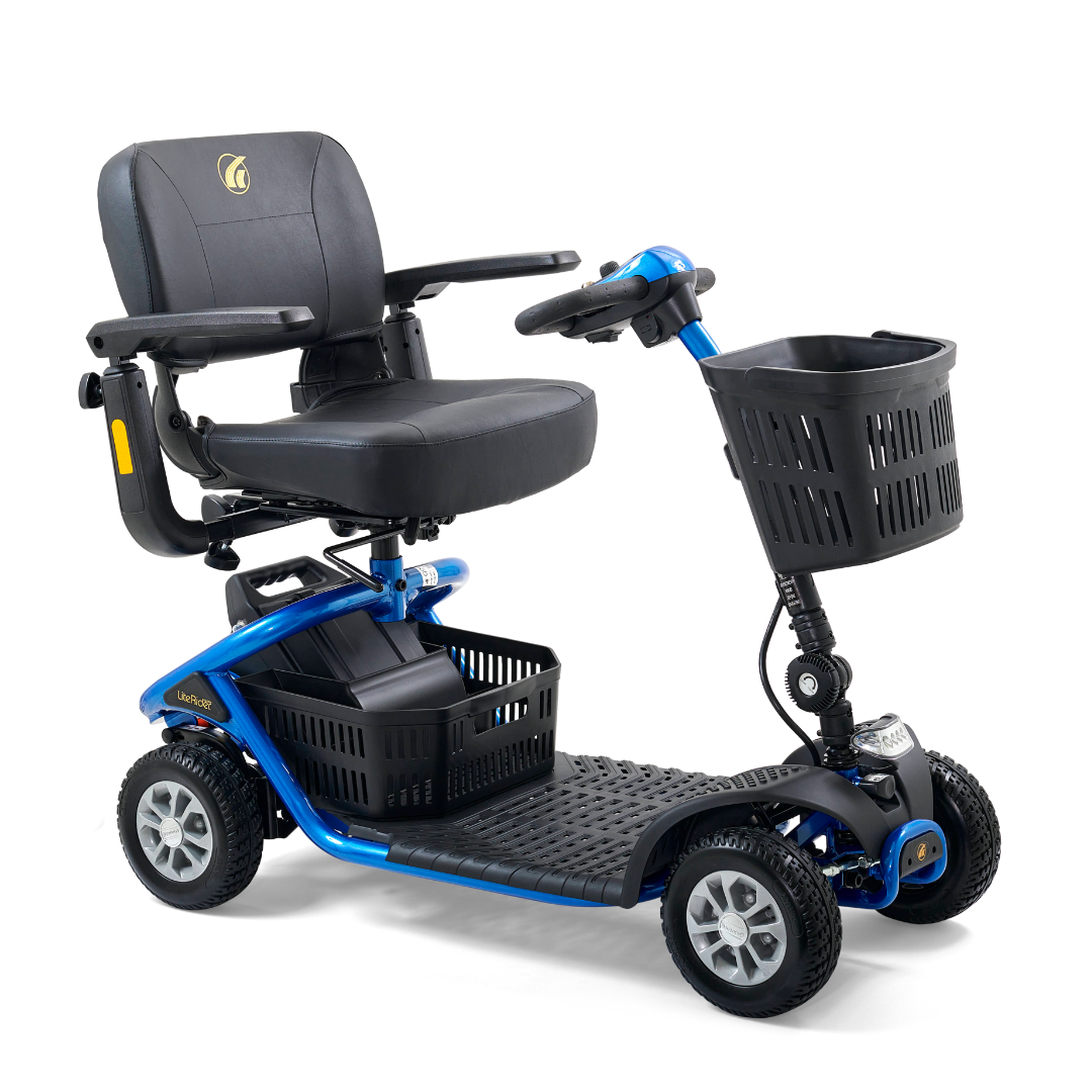 Golden Technologies LiteRider – Lightweight 4 Wheels Travel Scooter - Blue